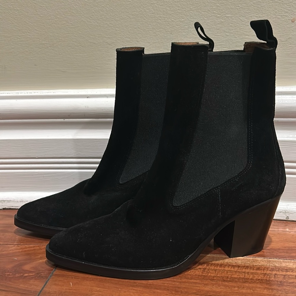 Toral Suede Ankle Boot - Black